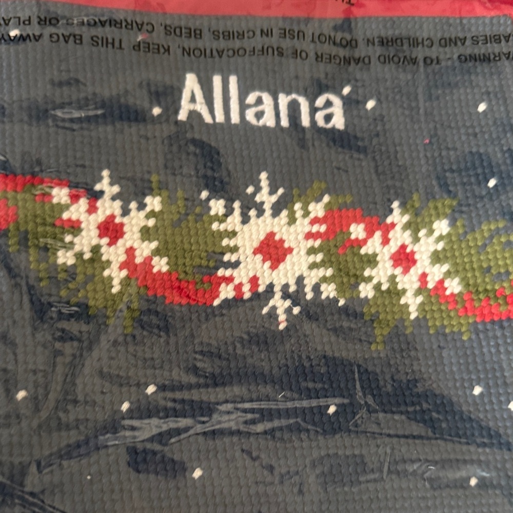 L.L. Bean Festive Stocking Green and Red Accent